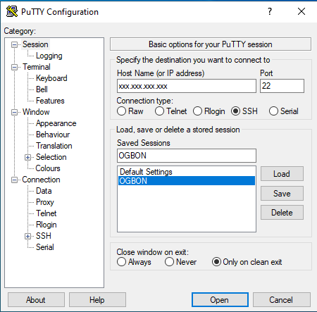 (captura de tela) Carregando suas configurações IP.